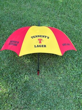 Tennent's Lager Red & Yellow Umbrella
